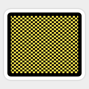 Checkered Black And Yellow Sticker